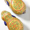 Painted Rajasthani Blue Elephant Figurines – Set of 2