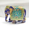 Painted Rajasthani Blue Elephant Figurines – Set of 2