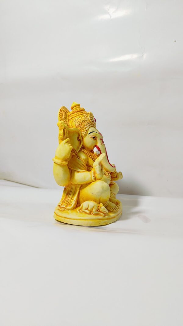 Handcrafted Yellow Lord Ganesha Idol for Home & Office Décor