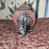 Hand-Painted Rajasthani Elephant Showpiece – Black & Multicolor