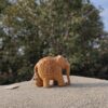 Hand-Carved Wooden Elephant with Baby Elephant Inside – Miniature Jali Art
